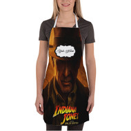 Onyourcases Indiana Jones and the Dial of Destiny Custom Personalized Name Kitchen Apron With Adjustable Awesome Strap and Pockets For Cooking Baking Cheff Cafe Coffee Barista Bartender