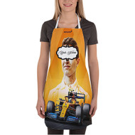 Onyourcases Lando Norris F1 Mc Laren Custom Personalized Name Kitchen Apron With Adjustable Awesome Strap and Pockets For Cooking Baking Cheff Cafe Coffee Barista Bartender