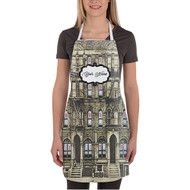 Onyourcases Led Zeppelin Physical Graffiti 1975 Custom Personalized Name Kitchen Apron With Adjustable Awesome Strap and Pockets For Cooking Baking Cheff Cafe Coffee Barista Bartender