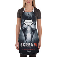 Onyourcases Scream 6 Movie Custom Personalized Name Kitchen Apron With Adjustable Awesome Strap and Pockets For Cooking Baking Cheff Cafe Coffee Barista Bartender