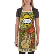 Onyourcases The Sun Tarot Card Custom Personalized Name Kitchen Apron With Adjustable Awesome Strap and Pockets For Cooking Baking Cheff Cafe Coffee Barista Bartender