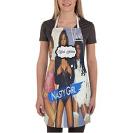 Onyourcases Vanity 6 Nasty Girl Custom Personalized Name Kitchen Apron With Adjustable Awesome Strap and Pockets For Cooking Baking Cheff Cafe Coffee Barista Bartender