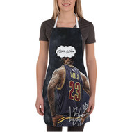 Onyourcases Lebron James Signed Custom Personalized Name Kitchen Apron Best Brand With Adjustable Awesome Strap Pockets For Cooking Cafe Baking Cheff Coffee Barista Bartender