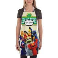 Onyourcases Sesame Street TV Series Custom Personalized Name Kitchen Apron Best Brand With Adjustable Awesome Strap Pockets For Cooking Cafe Baking Cheff Coffee Barista Bartender