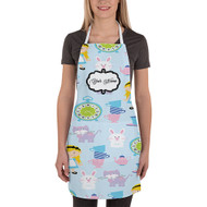 Onyourcases Alice in Wonderland Characters Disney Custom Personalized Name Kitchen Apron With Best Brand Adjustable Awesome Strap Pockets For Cooking Cafe Baking Cheff Coffee Barista Bartender