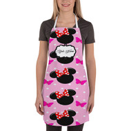 Onyourcases Disney Minnie Mouse Custom Personalized Name Kitchen Apron With Best Brand Adjustable Awesome Strap Pockets For Cooking Cafe Baking Cheff Coffee Barista Bartender