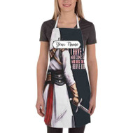 Onyourcases Assassin s Creed Altair Quotes Custom Personalized Name Kitchen Apron With Adjustable Awesome Best Brand Strap Pockets For Cooking Cafe Baking Cheff Coffee Barista Bartender