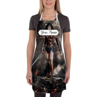 Onyourcases Gal Gadot as Wonder Woman Custom Personalized Name Kitchen Apron With Adjustable Awesome Best Brand Strap Pockets For Cooking Cafe Baking Cheff Coffee Barista Bartender