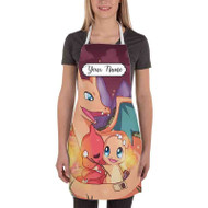 Onyourcases Pokefamily Vacation Charmander Custom Personalized Name Kitchen Apron With Adjustable Awesome Best Brand Strap Pockets For Cooking Cafe Baking Cheff Coffee Barista Bartender