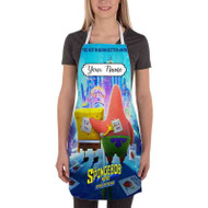 Onyourcases The Spongebob Movie Sponge on the Run Custom Personalized Name Kitchen Apron With Adjustable Awesome Best Brand Strap Pockets For Cooking Cafe Baking Cheff Coffee Barista Bartender