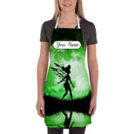 Onyourcases Tinkerbell Green Moon Custom Personalized Name Kitchen Apron With Adjustable Awesome Best Brand Strap Pockets For Cooking Cafe Baking Cheff Coffee Barista Bartender