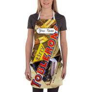 Onyourcases Toblerone Chocolate Custom Personalized Name Kitchen Apron With Adjustable Awesome Best Brand Strap Pockets For Cooking Cafe Baking Cheff Coffee Barista Bartender