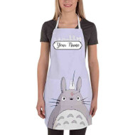 Onyourcases Totoro and Little Totoro Studio Ghibli Custom Personalized Name Kitchen Apron With Adjustable Awesome Best Brand Strap Pockets For Cooking Cafe Baking Cheff Coffee Barista Bartender