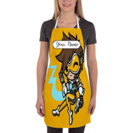 Onyourcases Tracer Overwatch Art Custom Personalized Name Kitchen Apron With Adjustable Awesome Best Brand Strap Pockets For Cooking Cafe Baking Cheff Coffee Barista Bartender