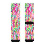 Onyourcases lilly pulitzer Art Custom Socks Sublimation Awesome Printed Sports Elite Socks Polyester Bottoms Gymnastic Running Yoga School Basketball Skatebording Spandex