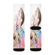 Onyourcases Miley Cyrus Ice Cream Custom Socks Sublimation Brand Awesome Printed Sports Elite Socks Polyester Bottoms Gymnastic Running Yoga School Basketball Skatebording Spandex