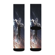 Onyourcases Silver Surfer Marvel Superheroes Custom Socks Sublimation Brand Awesome Printed Sports Elite Socks Polyester Bottoms Gymnastic Running Yoga School Basketball Skatebording Spandex