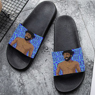 Onyourcases Childish Gambino Custom Adults Slippers Flip-flops Shoes Shoes Adults Black And White Slippers Non Slip Slippers