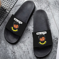 Onyourcases Erik Killmonger Black Panther Custom Adults Slippers Flip-flops Shoes Shoes Adults Black And White Slippers Non Slip Slippers