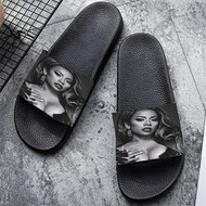 Onyourcases Keyshia Cole Custom Adults Slippers Flip-flops Shoes Shoes Adults Black And White Slippers Non Slip Slippers