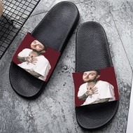 Onyourcases Mac Miller Custom Adults Slippers Flip-flops Shoes Shoes Adults Black And White Slippers Non Slip Slippers