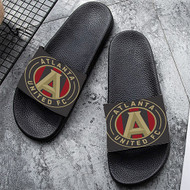 Onyourcases Atlanta United FC Custom Adults Slippers Flip-flops Shoes Shoes Adults Black And White Slippers Non Slip Slippers