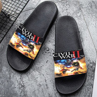 Onyourcases Civil War II Captain America Marvel Comic Custom Adults Slippers Flip-flops Shoes Shoes Adults Black And White Slippers Non Slip Slippers