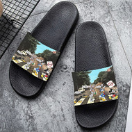 Onyourcases Disney Abbey Road Custom Adults Slippers Flip-flops Shoes Shoes Adults Black And White Slippers Non Slip Slippers