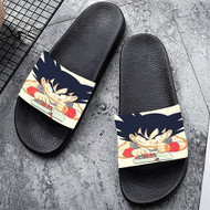 Onyourcases Goku Playing Game Dragon Ball Custom Adults Slippers Flip-flops Shoes Shoes Adults Black And White Slippers Non Slip Slippers