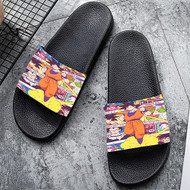 Onyourcases Goku With Kintoun Dragon Ball Z Custom Adults Slippers Flip-flops Shoes Shoes Adults Black And White Slippers Non Slip Slippers