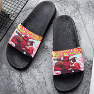 Onyourcases Harley Quinn and Deadpool Love Custom Adults Slippers Flip-flops Shoes Shoes Adults Black And White Slippers Non Slip Slippers