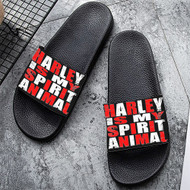 Onyourcases Harley Quinn is my Spirit Animal Custom Adults Slippers Flip-flops Shoes Shoes Adults Black And White Slippers Non Slip Slippers