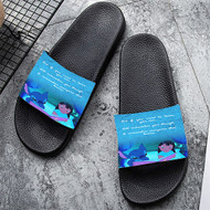 Onyourcases Lilo and Stitch Disney Quotes Custom Adults Slippers Flip-flops Shoes Shoes Adults Black And White Slippers Non Slip Slippers