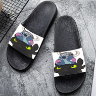 Onyourcases Stitch and Toothless Custom Adults Slippers Flip-flops Shoes Shoes Adults Black And White Slippers Non Slip Slippers