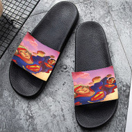 Onyourcases Superman and Super Girl Custom Adults Slippers Flip-flops Shoes Shoes Adults Black And White Slippers Non Slip Slippers