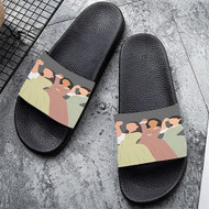 Onyourcases The Schuyler Sisters Hamilton Custom Adults Slippers Flip-flops Shoes Shoes Adults Black And White Slippers Non Slip Slippers