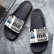 Onyourcases Tina Belcher I am Not Zombiephile Custom Adults Slippers Flip-flops Shoes Shoes Adults Black And White Slippers Non Slip Slippers