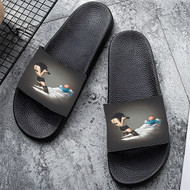 Onyourcases Tin Tin Sexual Custom Adults Slippers Flip-flops Shoes Shoes Adults Black And White Slippers Non Slip Slippers