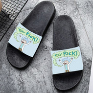 Onyourcases Tiny Rick and Morty Custom Adults Slippers Flip-flops Shoes Shoes Adults Black And White Slippers Non Slip Slippers