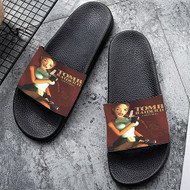Onyourcases Tomb Raider Lara Croft Custom Adults Slippers Flip-flops Shoes Shoes Adults Black And White Slippers Non Slip Slippers