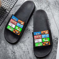 Onyourcases Vannos Gaming Custom Adults Slippers Flip-flops Shoes Shoes Adults Black And White Slippers Non Slip Slippers