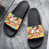 Onyourcases Wonder Woman Coloful Custom Adults Slippers Flip-flops Shoes Shoes Adults Black And White Slippers Non Slip Slippers