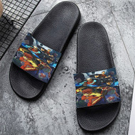 Onyourcases Young Justice Superhero Custom Adults Slippers Flip-flops Shoes Shoes Adults Black And White Slippers Non Slip Slippers