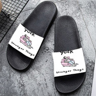 Onyourcases Yuck Stranger Things Custom Adults Slippers Flip-flops Shoes Shoes Adults Black And White Slippers Non Slip Slippers