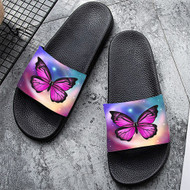 Onyourcases Butterfly Custom Adults Slippers Flip-flops Shoes Shoes Adults Black And White Slippers Non Slip Slippers