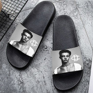 Onyourcases Cameron Dallas Sweat Custom Adults Slippers Flip-flops Shoes Shoes Adults Black And White Slippers Non Slip Slippers