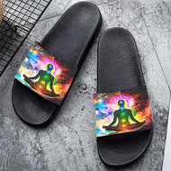 Onyourcases Chakra Custom Adults Slippers Flip-flops Shoes Shoes Adults Black And White Slippers Non Slip Slippers