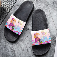 Onyourcases Disney Anna and Elsa Custom Adults Slippers Flip-flops Shoes Shoes Adults Black And White Slippers Non Slip Slippers