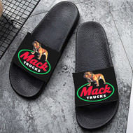 Onyourcases Mack Trucks Custom Adults Slippers Flip-flops Shoes Shoes Adults Black And White Slippers Non Slip Slippers