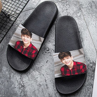 Onyourcases nathan triska Custom Adults Slippers Flip-flops Shoes Shoes Adults Black And White Slippers Non Slip Slippers